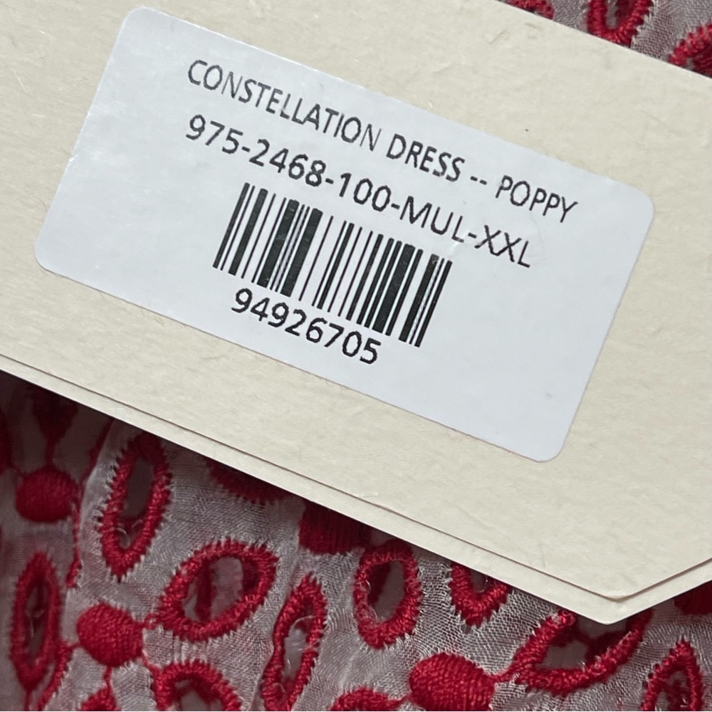 Doen Heirloom Constellation Dress Poppy Red Size XXL - Picture 5 of 6